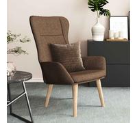 vidaXL Sillón de relax de tela marrón