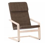Vidaxl sillón de relax de tela marrón oscuro
