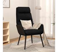 vidaXL Sillón de relax de tela negro
