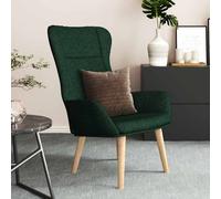 vidaXL Sillón de relax de tela verde oscuro