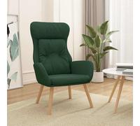 vidaXL Sillón de relax de tela verde oscuro