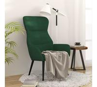 vidaXL Sillón de relax de tela verde oscuro