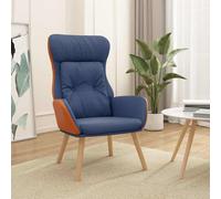 vidaXL Sillón de relax de tela y PVC azul