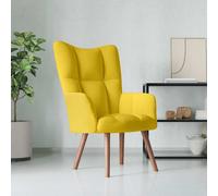 vidaXL Sillón de relax de terciopelo amarillo mostaza