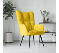 Vidaxl sillón de relax de terciopelo amarillo mostaza