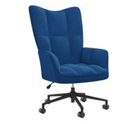 Vidaxl sillón de relax de terciopelo azul