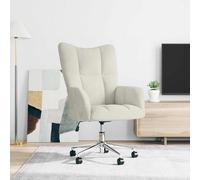 vidaXL Sillón de relax de terciopelo color blanco crema
