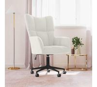 Vidaxl sillón de relax de terciopelo color blanco crema