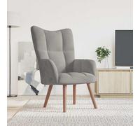 Vidaxl sillón de relax de terciopelo gris claro