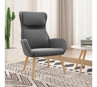vidaXL Sillón de relax de terciopelo gris oscuro