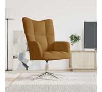 vidaXL Sillón de relax de terciopelo marrón