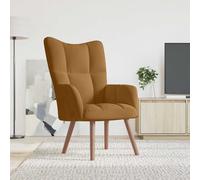 vidaXL Sillón de relax de terciopelo marrón