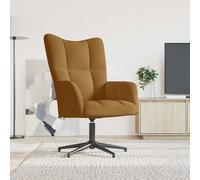 vidaXL Sillón de relax de terciopelo marrón