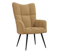 Vidaxl sillón de relax de terciopelo marrón