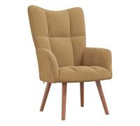 vidaXL Sillón de relax de terciopelo marrón