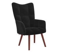 vidaXL Sillón de relax Terciopelo Negro - Asiento para salón y oficina