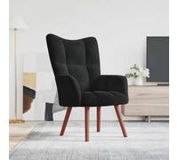 vidaXL Sillón de relax de terciopelo negro