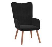 Vidaxl sillón de relax de terciopelo negro