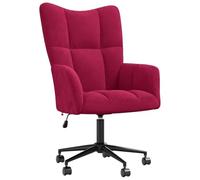 vidaXL Sillón de relax de terciopelo – Rojo vino tinto