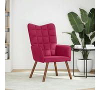vidaXL Sillón de relax de terciopelo rojo vino tinto