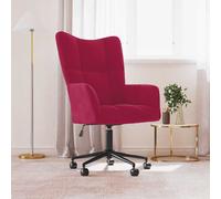 vidaXL Sillón de relax de terciopelo rojo vino tinto