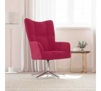vidaXL Sillón de relax de terciopelo rojo vino tinto
