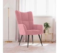 Vidaxl sillón de relax de terciopelo rosa