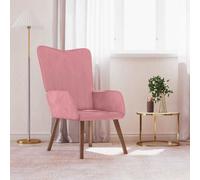 vidaXL Sillón de relax de terciopelo rosa