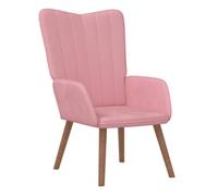vidaXL Sillón de relax de terciopelo rosa