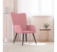 vidaXL Sillón de relax de terciopelo rosa
