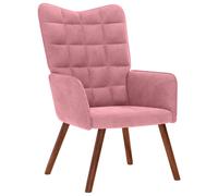 vidaXL Sillón de relax de terciopelo rosa