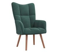 vidaXL Sillón de relax de terciopelo verde oscuro