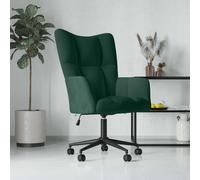 vidaXL Sillón de relax de terciopelo verde oscuro