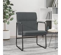 vidaXL Sillón de relax tela gris oscuro 55x64x80 cm