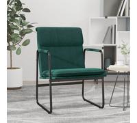 vidaXL Sillón de relax tela verde oscuro 55x64x80 cm