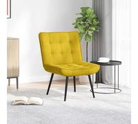 vidaXL Sillón de relax terciopelo amarillo 64x74x84 cm