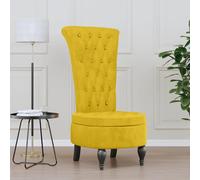 vidaXL Sillón de respaldo alto con botones terciopelo amarillo