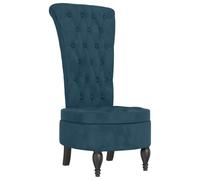 vidaXL Sillón de respaldo alto - Silla tapizada con botones, terciopelo Azul