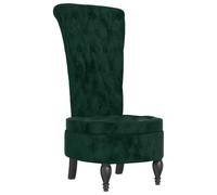 vidaXL Sillón de respaldo alto con botones terciopelo — Colores Amarillo/Rojo vino tinto/Gris oscuro