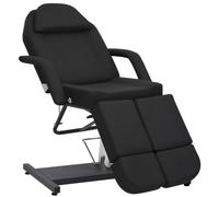 vidaXL Sillón de Salón de Belleza Silla Asiento Butaca Camilla Peluquería Champú Estetica Cabeza Barberos Cuero Sintético Negro 180x62x78 cm