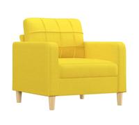 Vidaxl sillón de tela amarillo claro 60 cm