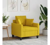 vidaXL Sillón de tela amarillo claro 60 cm