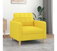 vidaXL Sillón de tela amarillo claro 60 cm