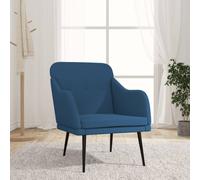 vidaXL Sillón de tela azul 63x76x80 cm