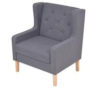 vidaXL Sillón de tela Blanco crema, Gris, Sillon Dormitorio Sillon Comodos Silla Relax Sillón Sofá Grey
