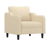 vidaXL Sillón de tela color crema 60 cm