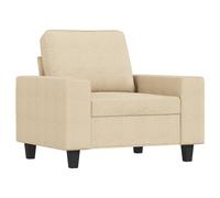 vidaXL Sillón de tela color crema 60 cm