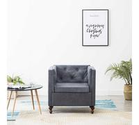 vidaXL Sillón de tela gris