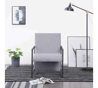 vidaXL Sillón de tela gris claro