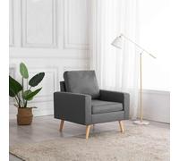 Vidaxl sillón de tela gris claro